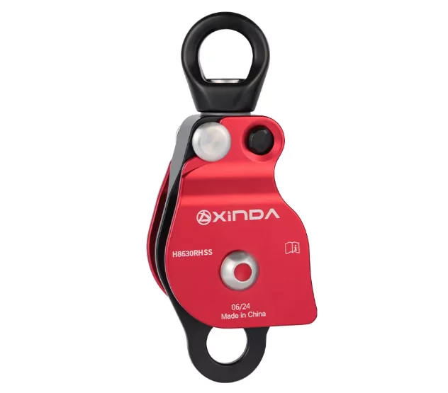 

"Universal Double Pulley with Rotating Ring - Anti-Knot Rope Pulley for Mountaineering & Rock Climbing"