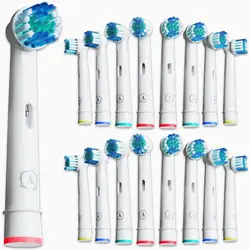 Voor Oral-B Sonic Elektrische Tandenborstel Fit Advance Power/Pro Gezondheid/Triumph/3D Excel/Vitality 4/8/16 stuks Vervangende Opzetborstels