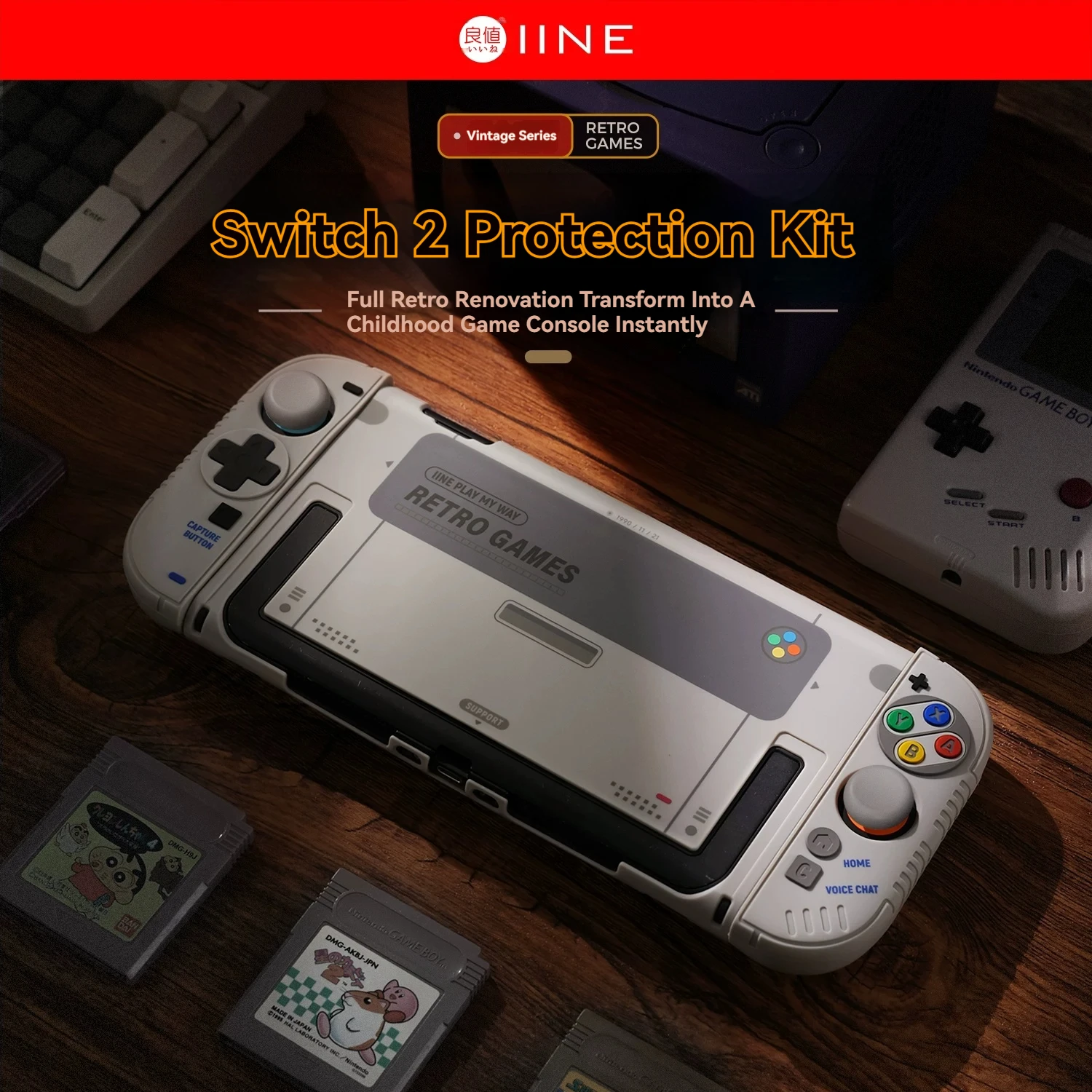 IINE Retro Case Switch 2 Prote - Retro Gaming Consoles recension och pris