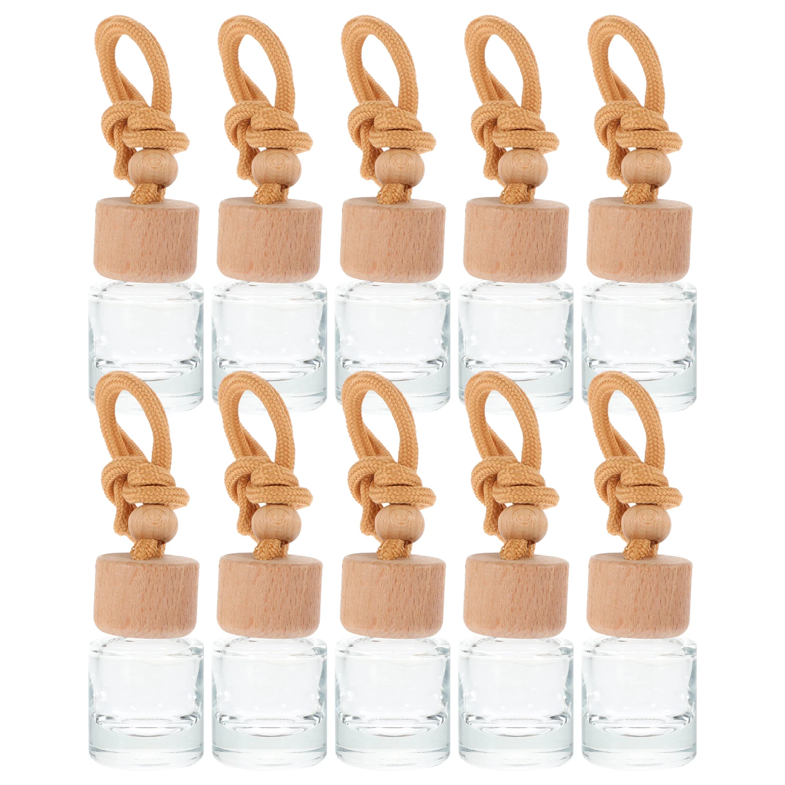 

10 Pcs Perfume Bottle Pendant Car Diffuser Small Freshener Car Perfume Diffuser Glass Essential Oil Bottles Hanging
