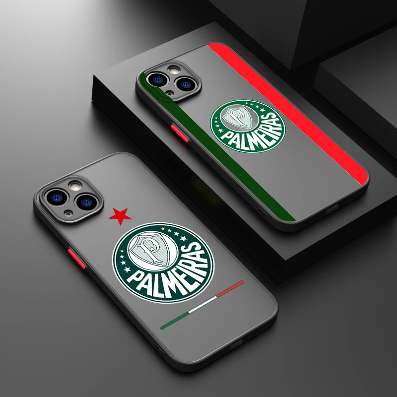 P-Palmeiras football For Apple iPhone 15 14 13 12 11 mini Pro Max 8 7 6S 6 XR X XS Plus Frosted Translucent Phone Case