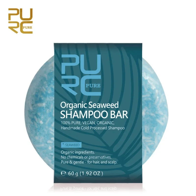 PURC-champú para el cabello de algas marinas, barra alisadora, acondicionador, tratamiento del cuero cabelludo, cuidado del cabello