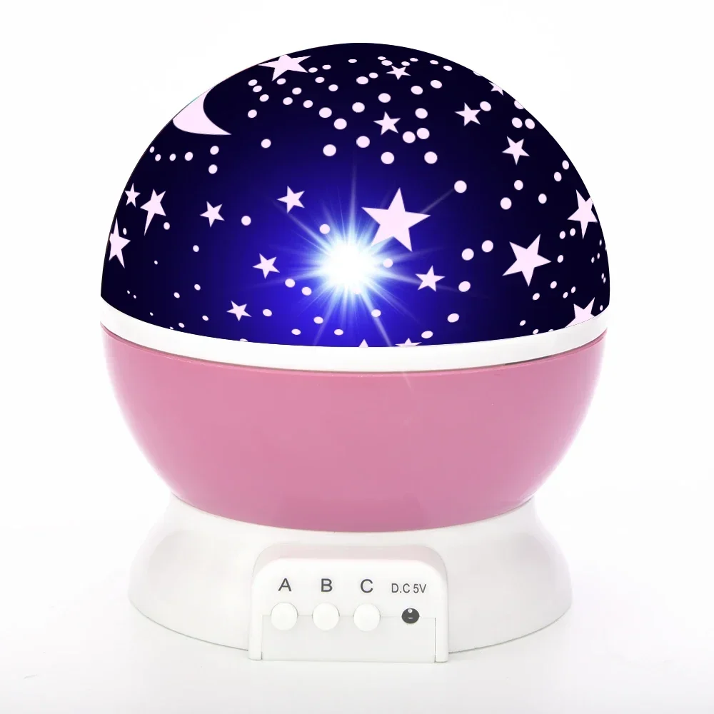 Star Projector Lamp Moon Galaxy Children Bedroom LED Night Light Baby Lamp Decor Rotating Starry Projector Table Lamp Gift
