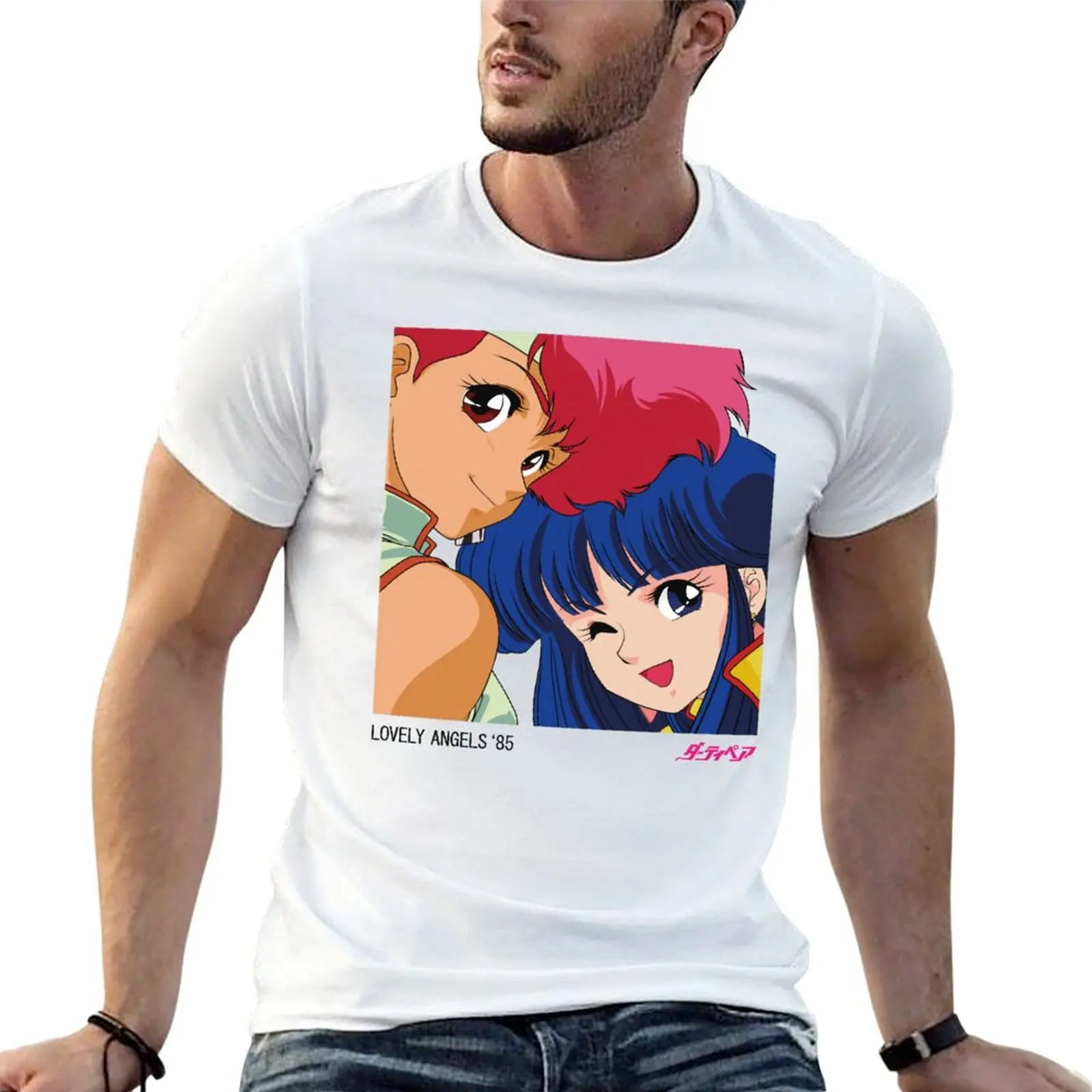 Lovely Angels '85 - Dirty Pair (OVA Version) T-Shirt man t shirt summer cotton tshirt 100% T-Shirt