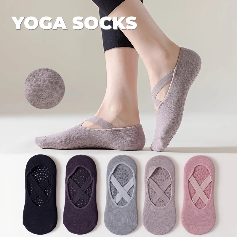 

1/2/3/4/5 double major anti-slip yoga socks fitness exercise professional anti-slip women's yoga socks aerial pilates