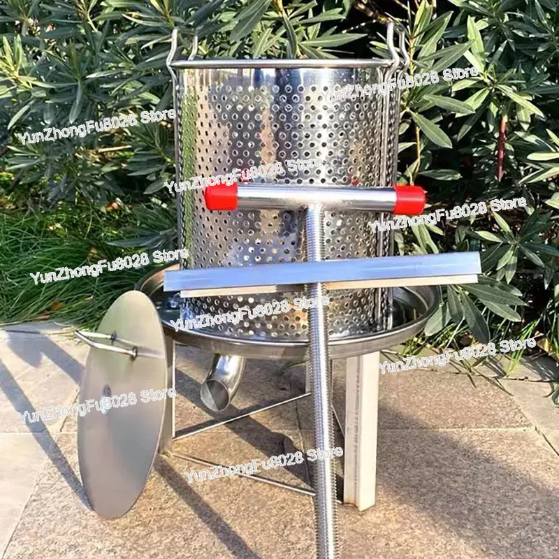 

Manual Honey Extractor Stainless Steel Beekeeping Equipment Natural Juice Fruit Wine Press