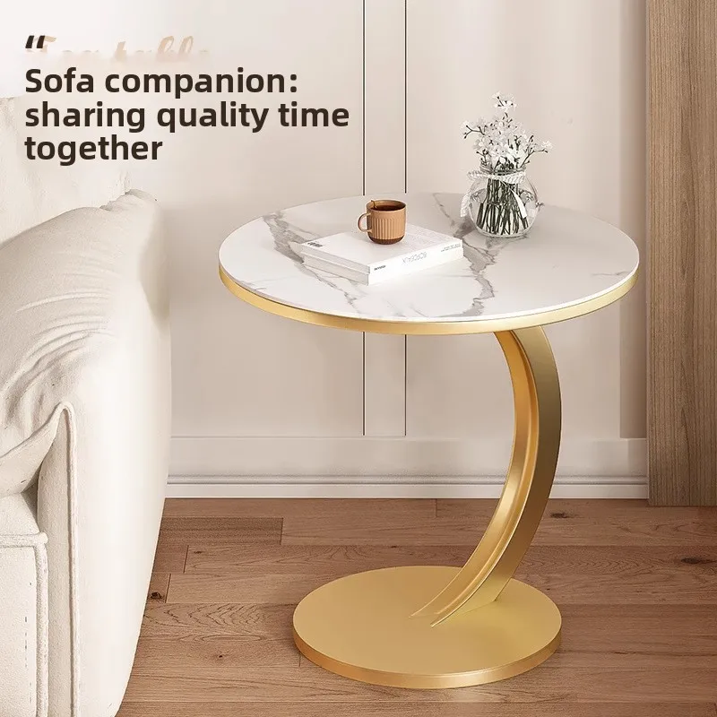 

Coffee table marble side table sofa side table balcony small round table bedside table creative corner table small table