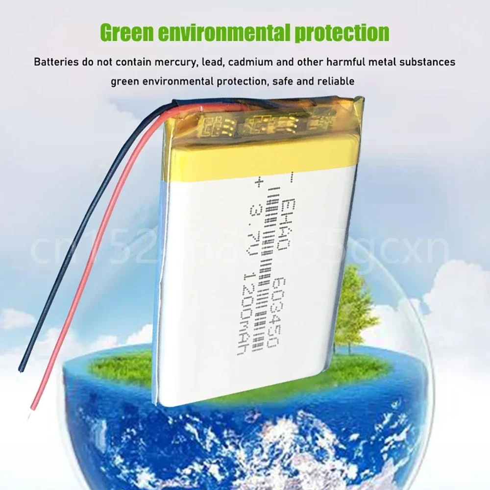 3.7 فولت 1200 مللي أمبير 603450   بطارية ليثيوم أيون بوليمر لنظام تحديد المواقع PSP DVD MP4 لعبة فيديو محمولة الكتب الإلكترونية وسادة الكمبيوتر اللوحي سمّاعات بلوتوث