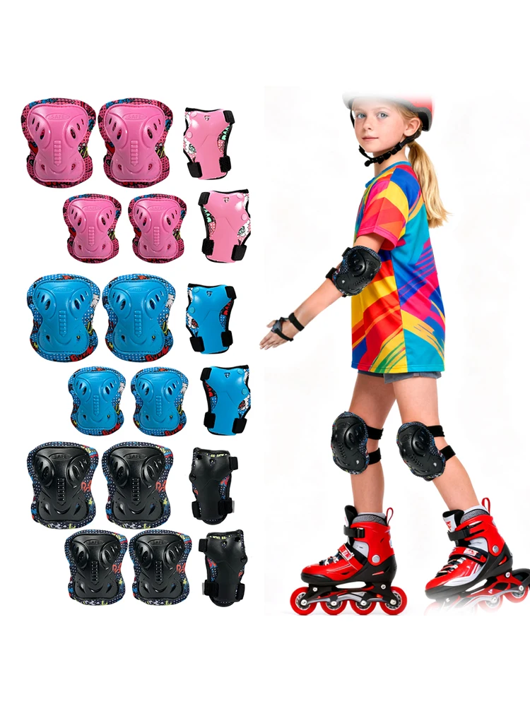 AliExpress WEUPFLY Knee Pads for Kids Knee Pads and Elbow Pads Set 6 in 1 Protective Gear Set for Boys Girls with Wrist Guard for Cycling Scooter