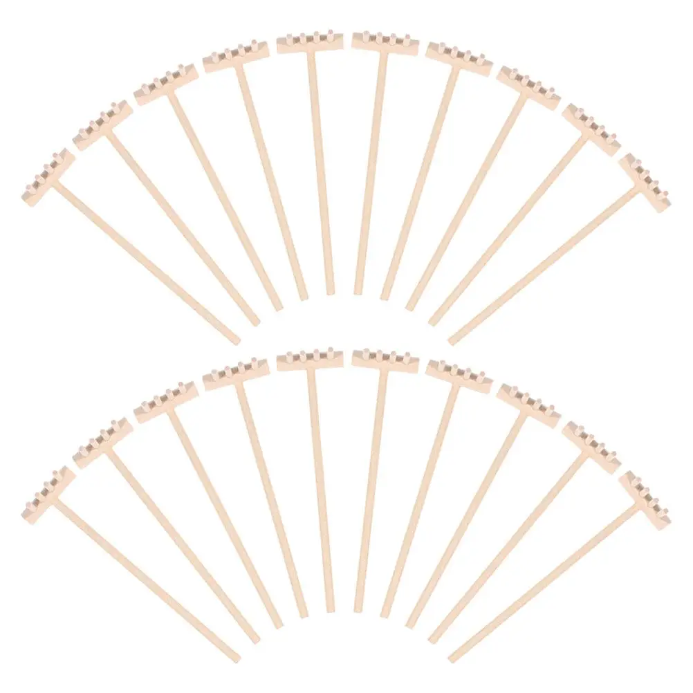 

20 миниатюрных садовых инструментов (грабли) для настольного сада, декоративного песочника, аксессуары для мини-садоводства, усилитель для медитации