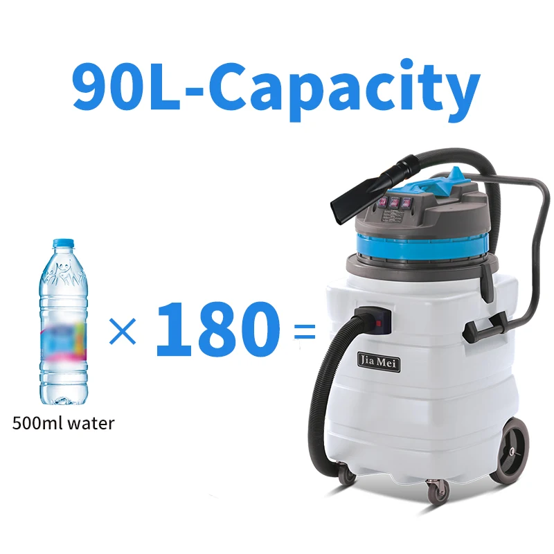 3000W 90L High Quality Handle Heavy Duty Wet and Dry Commercial Vacuum Canister Industrial Vacuum Cleaner auto vacuum cleaner