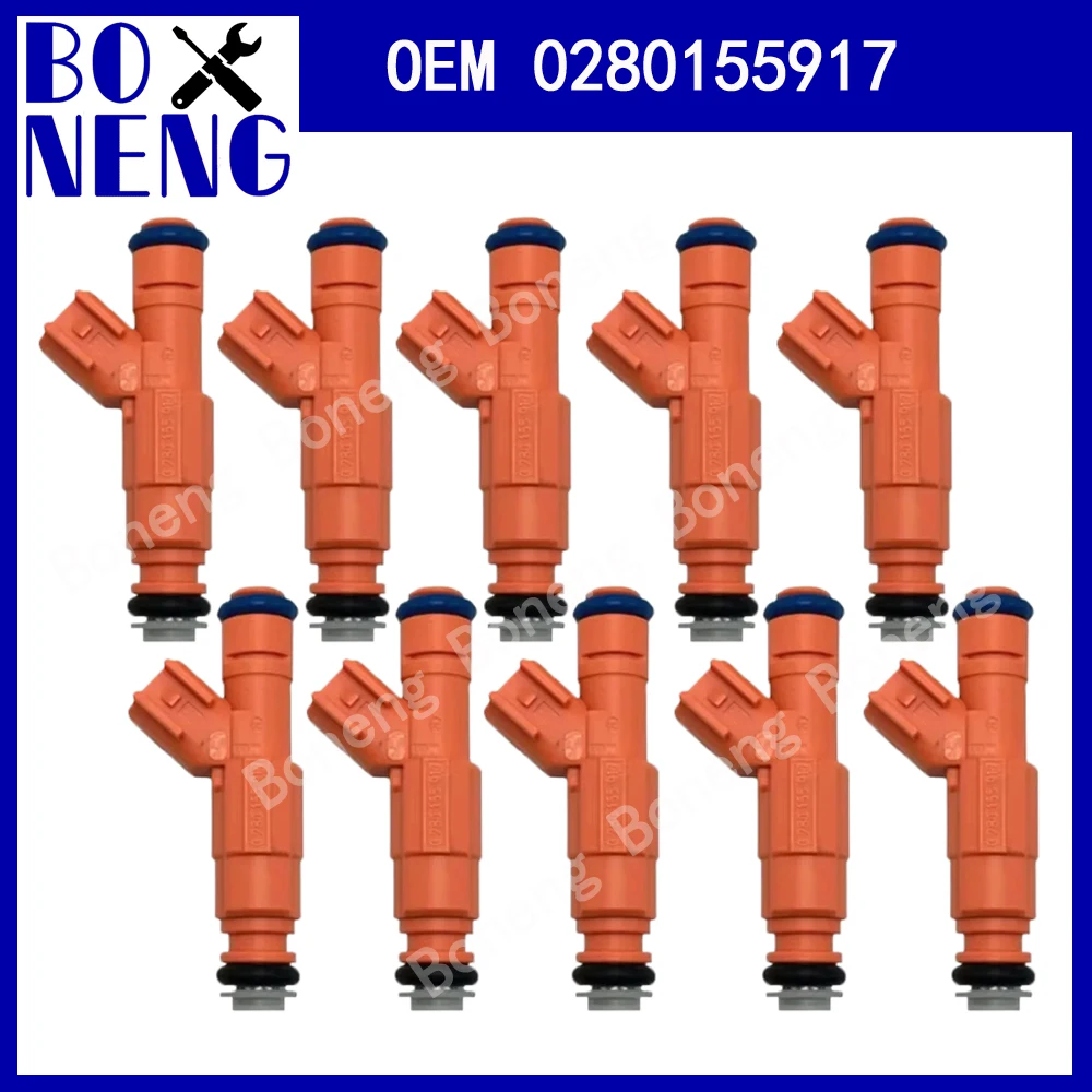 10-ピース-ロット-oem-0280155917-xl2e-c5a-燃料インジェクターフォード-e-350-e-450-e-550-エクスカーション-f-250-f-350-f-450-f-550-68l-v10