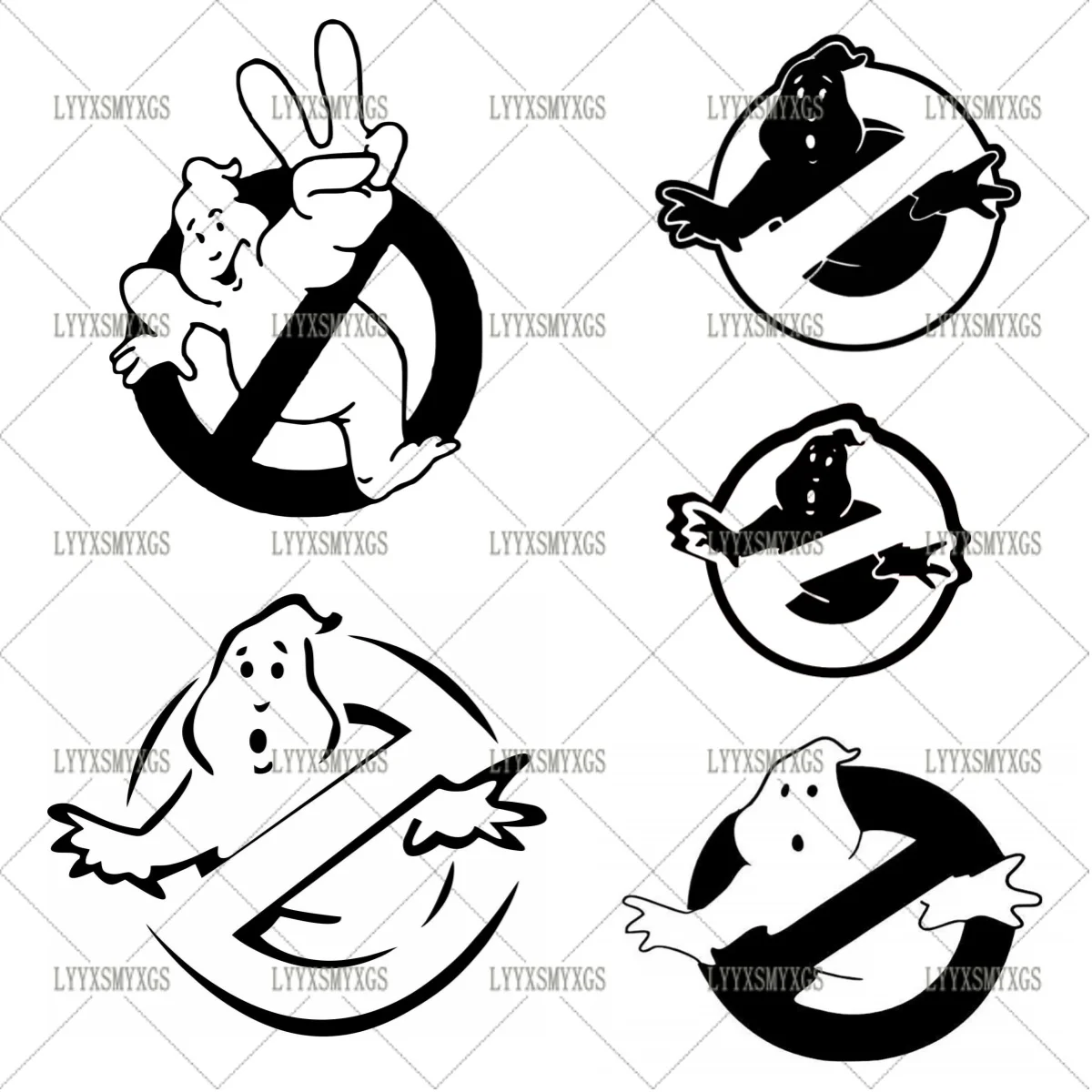 Self-Adhesive Custom Ghostbusters logo Car Stickers Waterproof Sunscreen Vinyl Decal PVC Wholesale Car Decoration