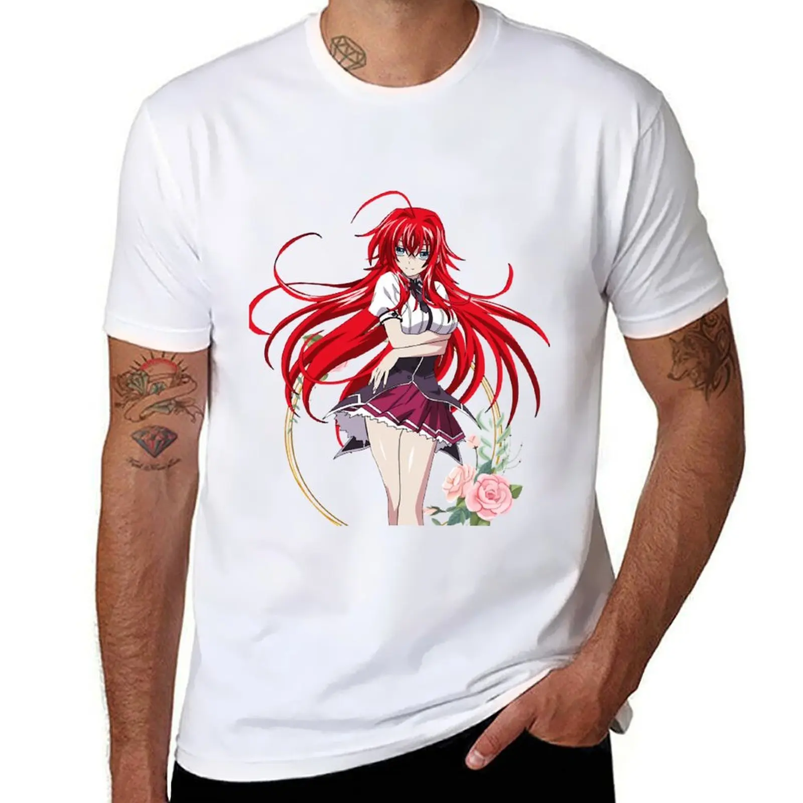 

High School DxD - Rias Gremory T-Shirt man t shirt luxury funny t shirts dark humor t shirt for man T-Shirt