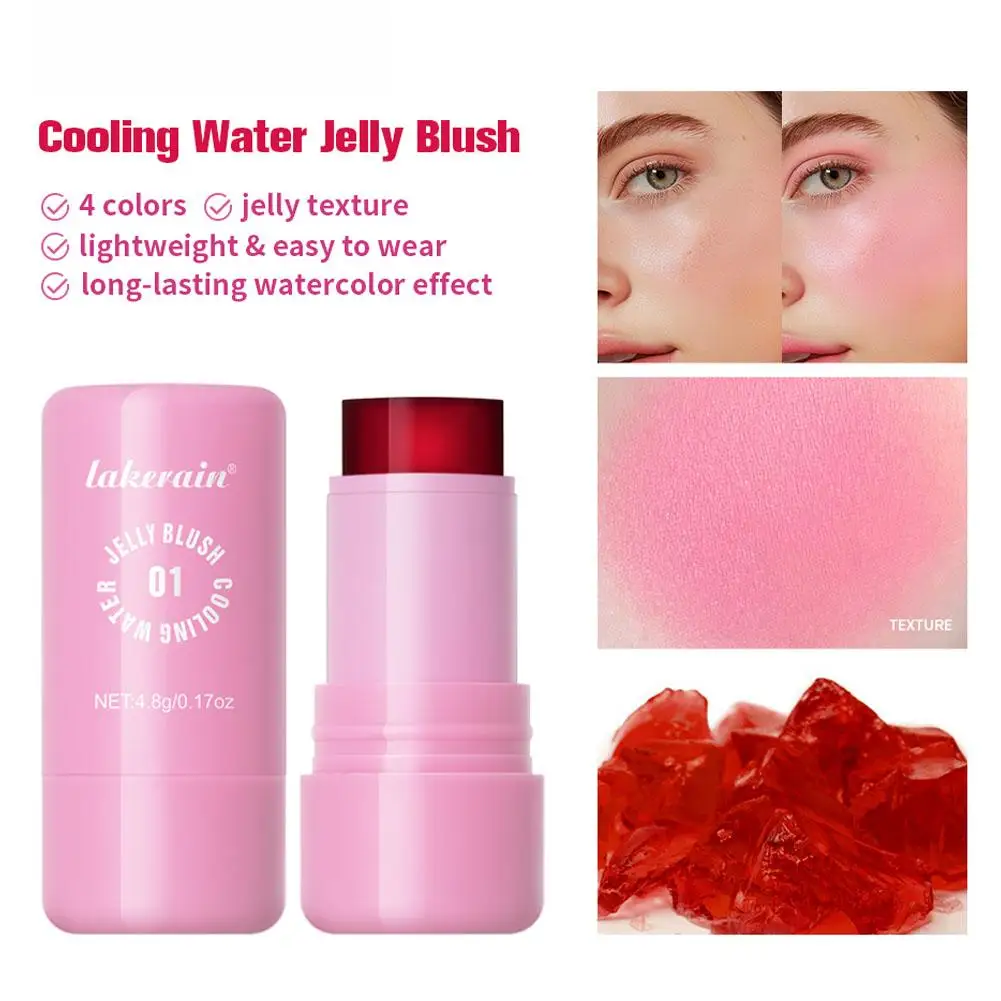 Jelly Lipstick Rouge Powder Blusher Stick Waterproof Multi Fading Korean Cosmetics Long-lasting Functional Lipstick No Wate Z2I2