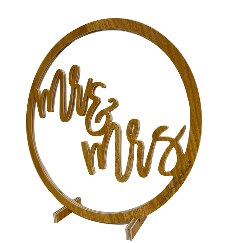 

Custom Wooden Hoop in wooden -Mr & Mrs Wedding Decoration Home Decorative Letters