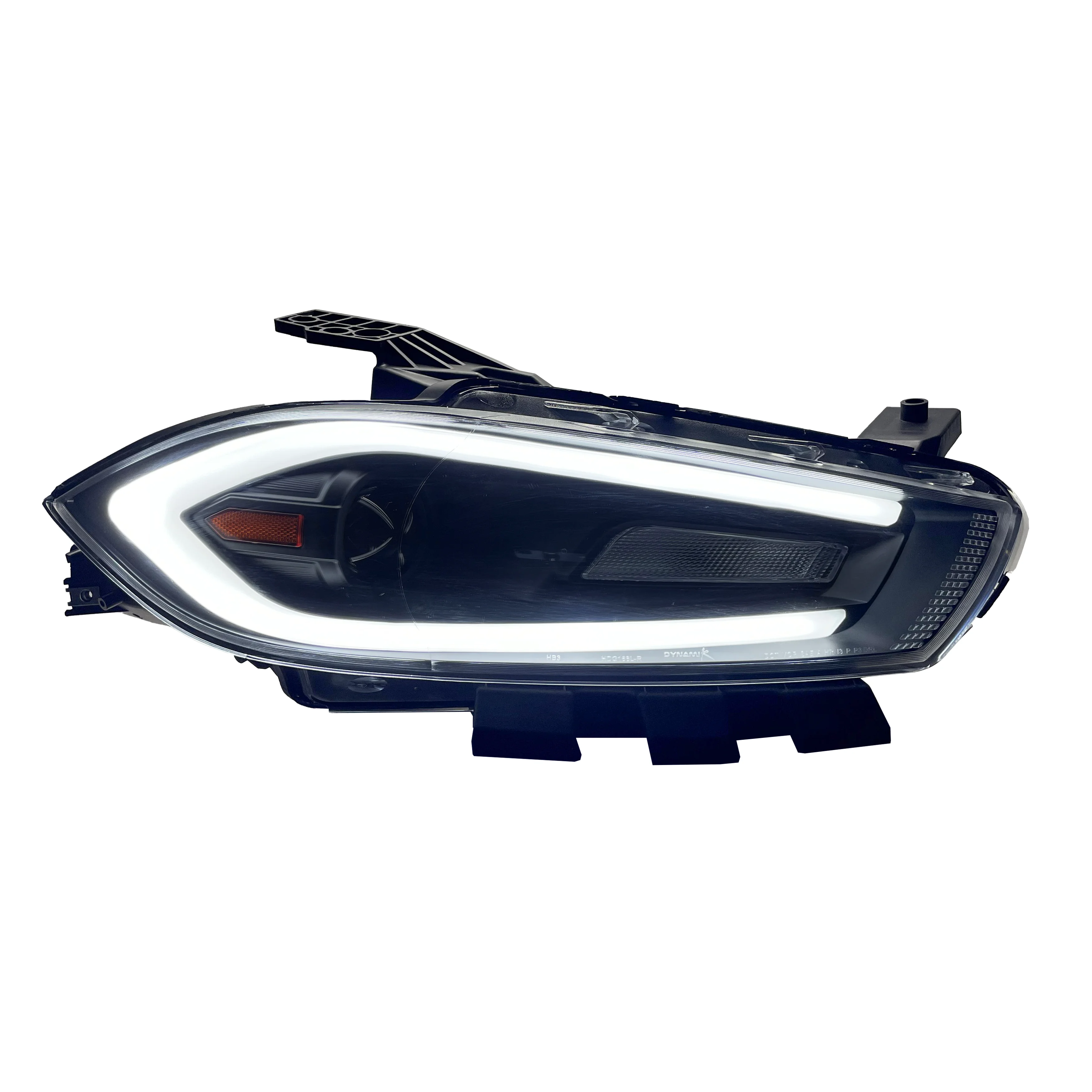 Hot-selling Front light for 2013-2016 Dodge Dart Switchback Sequential Animated LED Bar Projector Headlights (Black/Clear)