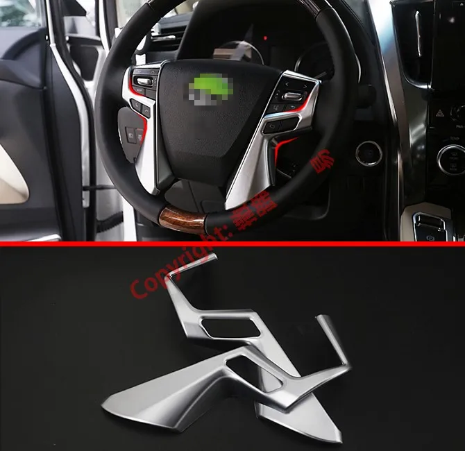 

ABS Interior Steering Wheel Trim Cover For Toyota Alphard Vellfire AH30 2016 2017 2018 2019 2020 Car Accessories Stickers