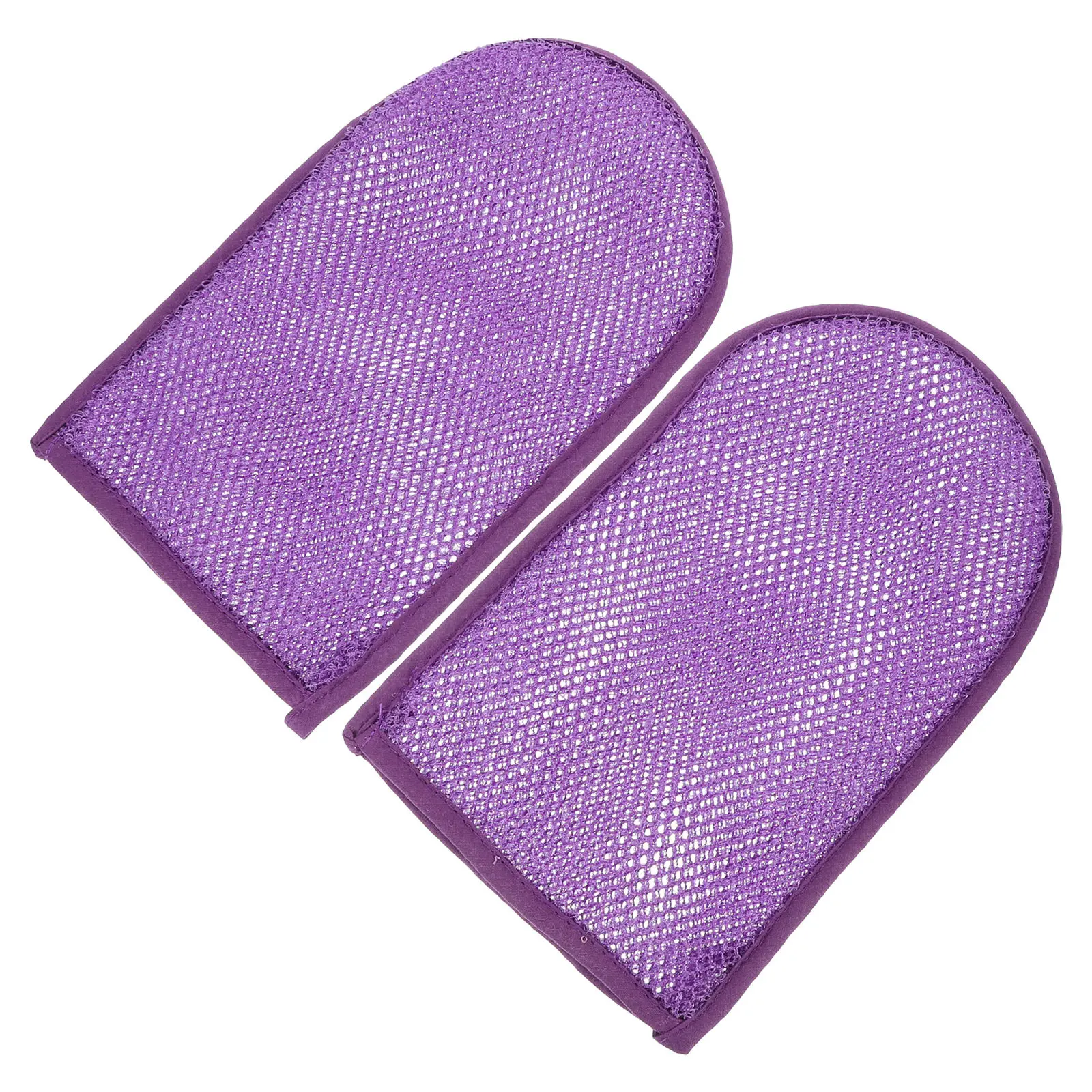 

2Pcs Exfoliating Gloves Shower Bathing Nylon Body Scrubber Exfoliating Mitts Deep Cleansing Soft Texture for Shower Home Travel