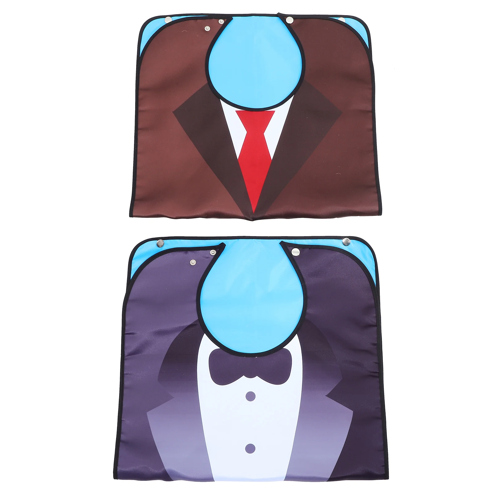 

2pcs Waterproof Bibs for Adults Elder Polyester Clothing Protector Stain Resistant Durable Design Health Care Accessories