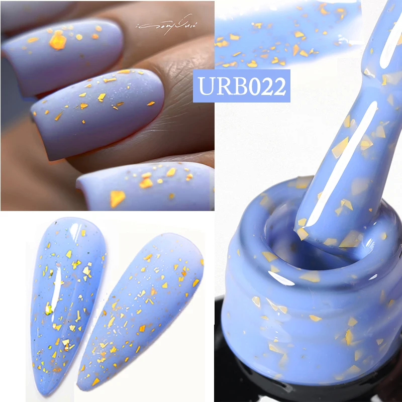 UR SUGAR Colore bianco latte Base in gomma Gel Smalto per unghie Base glitter oro Gel Top Coat Soak Off UV LED Gel Nail Art Vernice Manicu