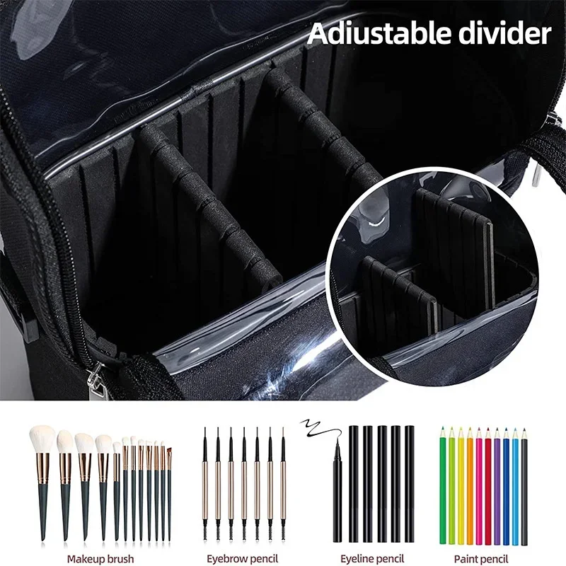 Makeup Brush Holder Makeup Artist Travel Case Clear Women Salon Comestic Tool Bag Hairdressing Tools Makeup Brushes Storage Box