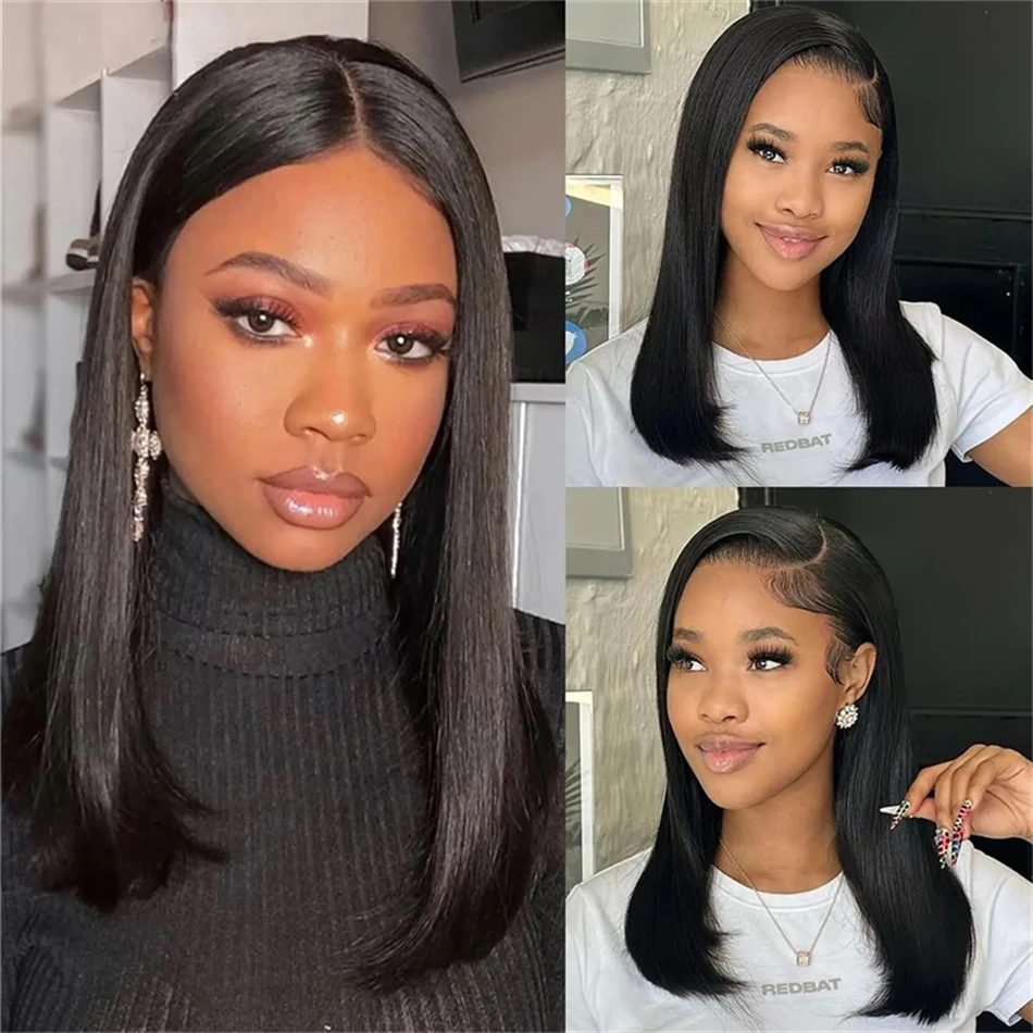 Bone Straight 13x6 Hd Transparent Lace Frontal Wigs 100% Human Hair 13x4 Hd Lace Front Brazilian Preplucked Bob Wigs for Women