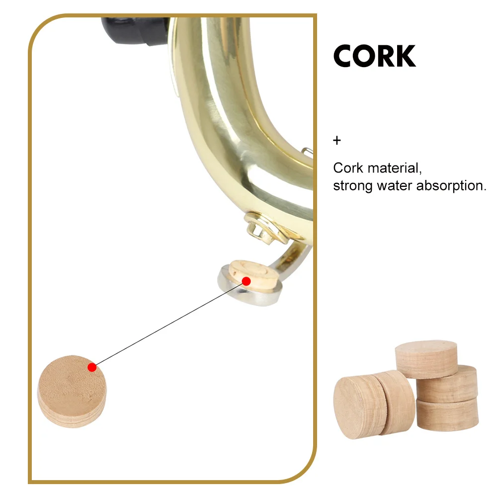 

10Pcs Trombone Cork Pads Wear-Resistant Replacement Set Durable Water Key Repair Instrument Parts Trombone Cork Pads