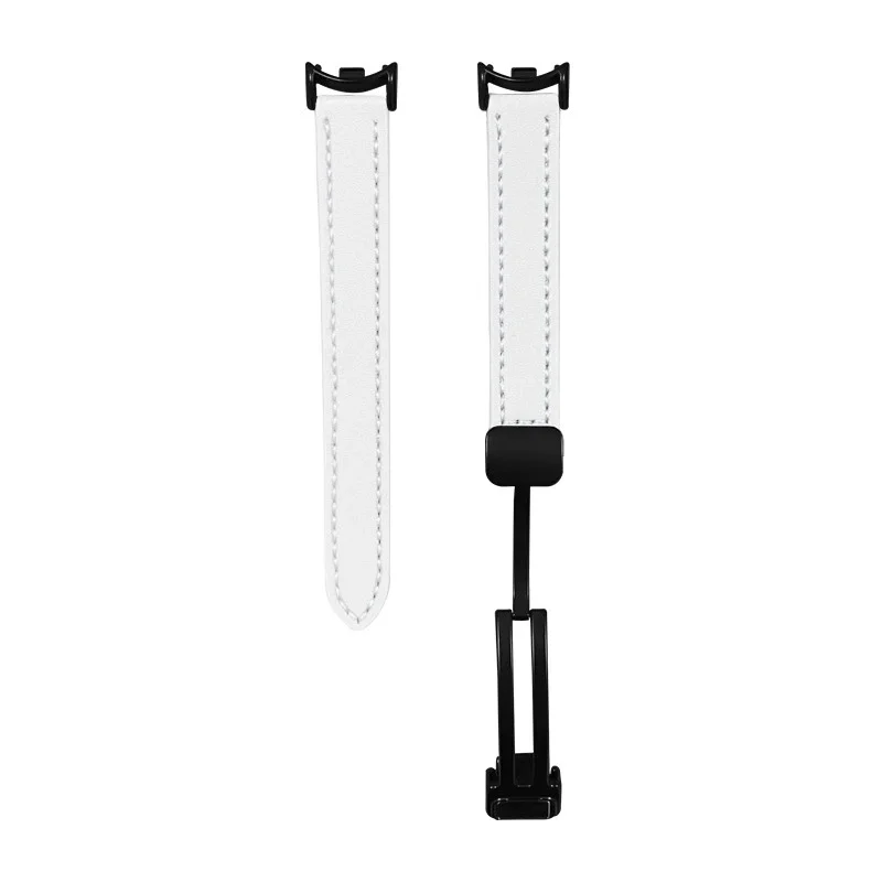 حزام ساعة اليد لشاومي الذكية الفرقة 10 9 8 الجلود المغناطيسي مشبك حزام الساعات حلقة حزام ل Xiaomi MiBand 9 8 استبدال سوار