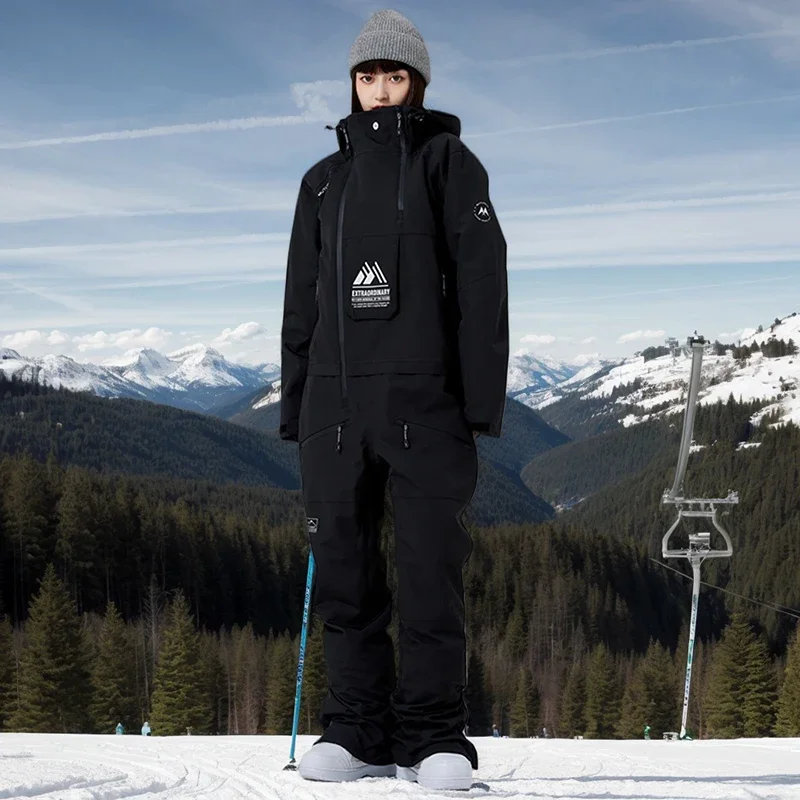 

Новый зимний лыжный костюм, женский двухбортный ветрозащитный водонепроницаемый теплый мужской уличный однобортный дышащий повседневный спортивный зимний комплект