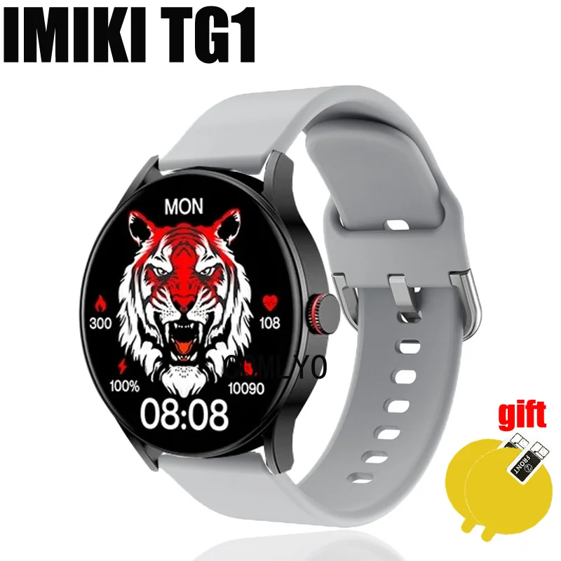 IMIKI TG1 Smart Watch Strap Band para Homens e Mulheres, Silicone Sports Pulseira, Protetor de Tela