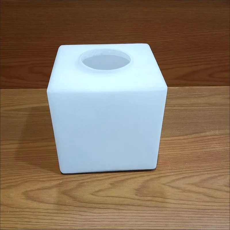 Square Lampshape White Frosted Glass Lamp Shade Fits for Wall Table Floor Lamp 4.8