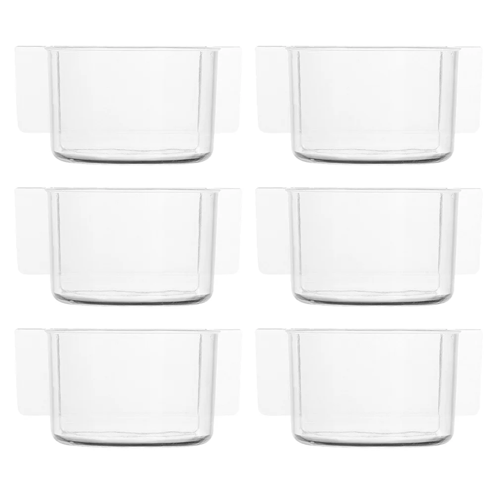 

6pcs Parrot Food Bowls Thickened Bird Feeding Holder Easy to Install Bird Cage Accessories for Parrots Pigeons and Small Birds B