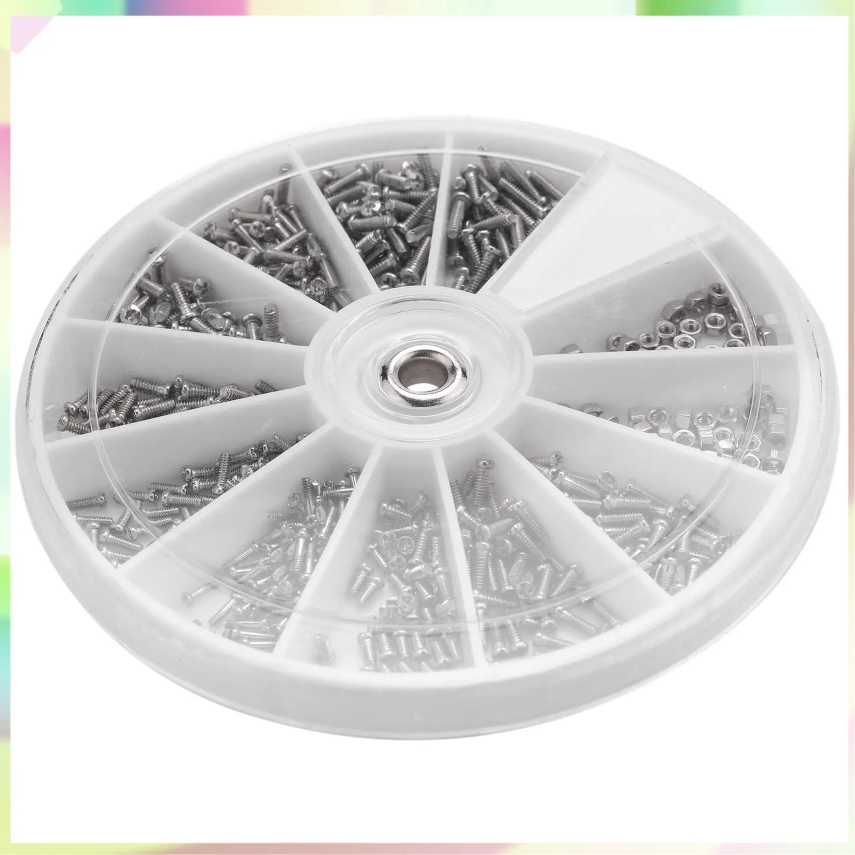 

B23B 600 шт./компл. маленькие винты из нержавеющей стали, 12 видов гаек для электроники в ассортименте + 1 отвертка для ремонта очков