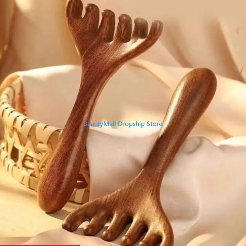 

40JD MASSAGER MASSAGER Руководство по коже скальпа массажер Gua Sha Tools Five Claws Massage Comce, портативный ручной работы