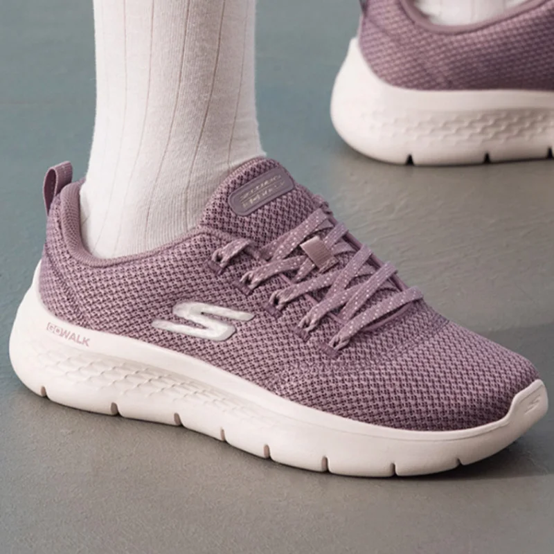 Skechers GO WALK FLEX Women Slip-On Shoes Fleece Lined Breathable Mesh Upper Ultra-Lightweight Non-Slip Sole Sneakers 125519-MVE