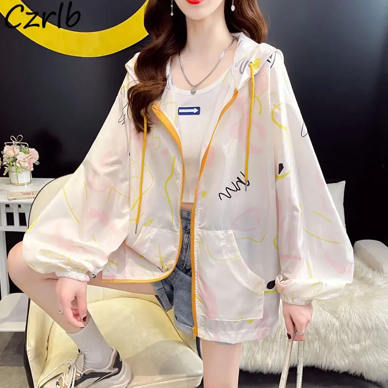 Basic Jassen Dames Kawaii Studenten Losse Zonwering Dunne Koreaanse Mode College Zoete Casual Vakantie Ademend Outdoor Ins