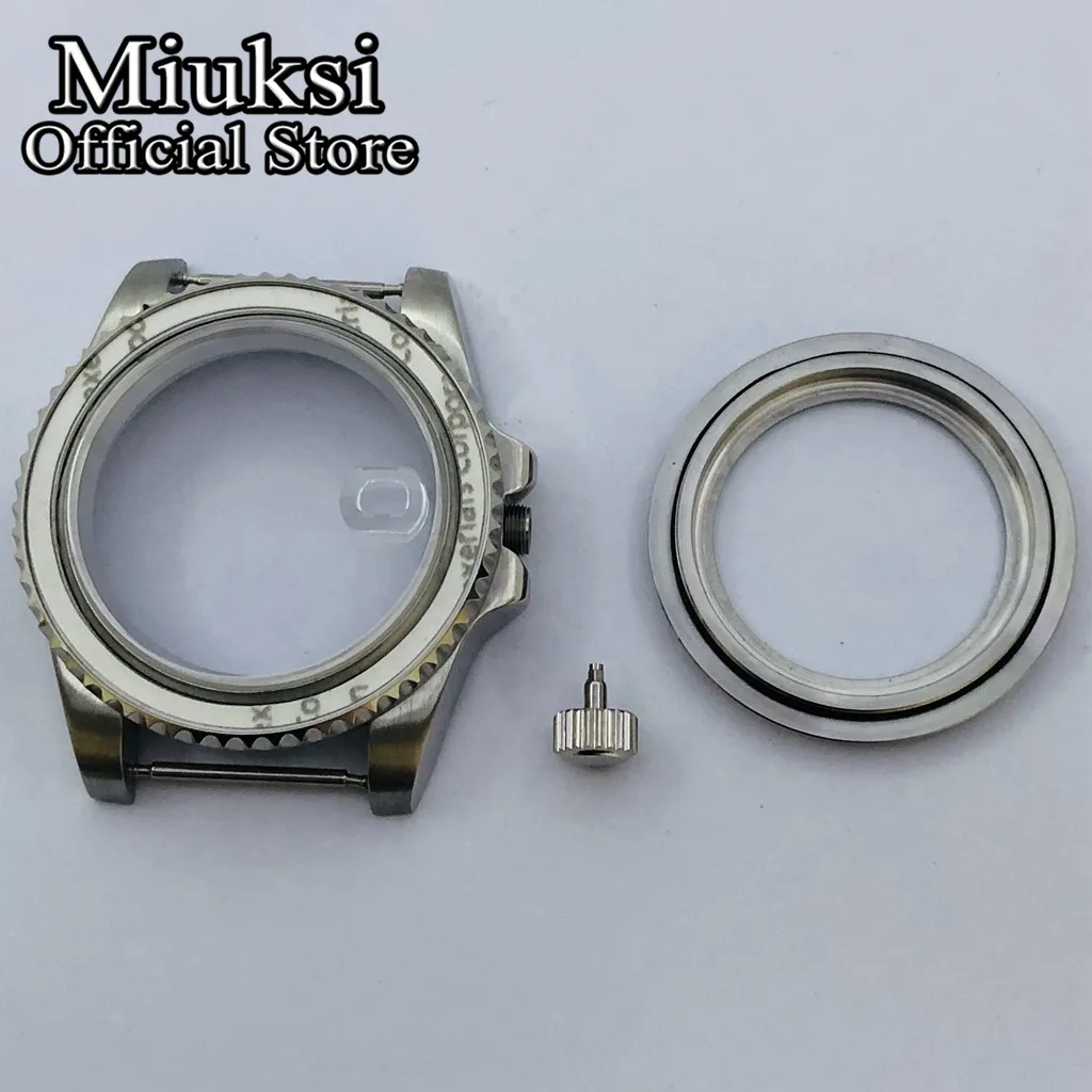 Miuksi 40mm watch case sapphire glass fit NH35 NH36 NH34 ETA2824 2836 PT5000 Seagull ST2130 movement