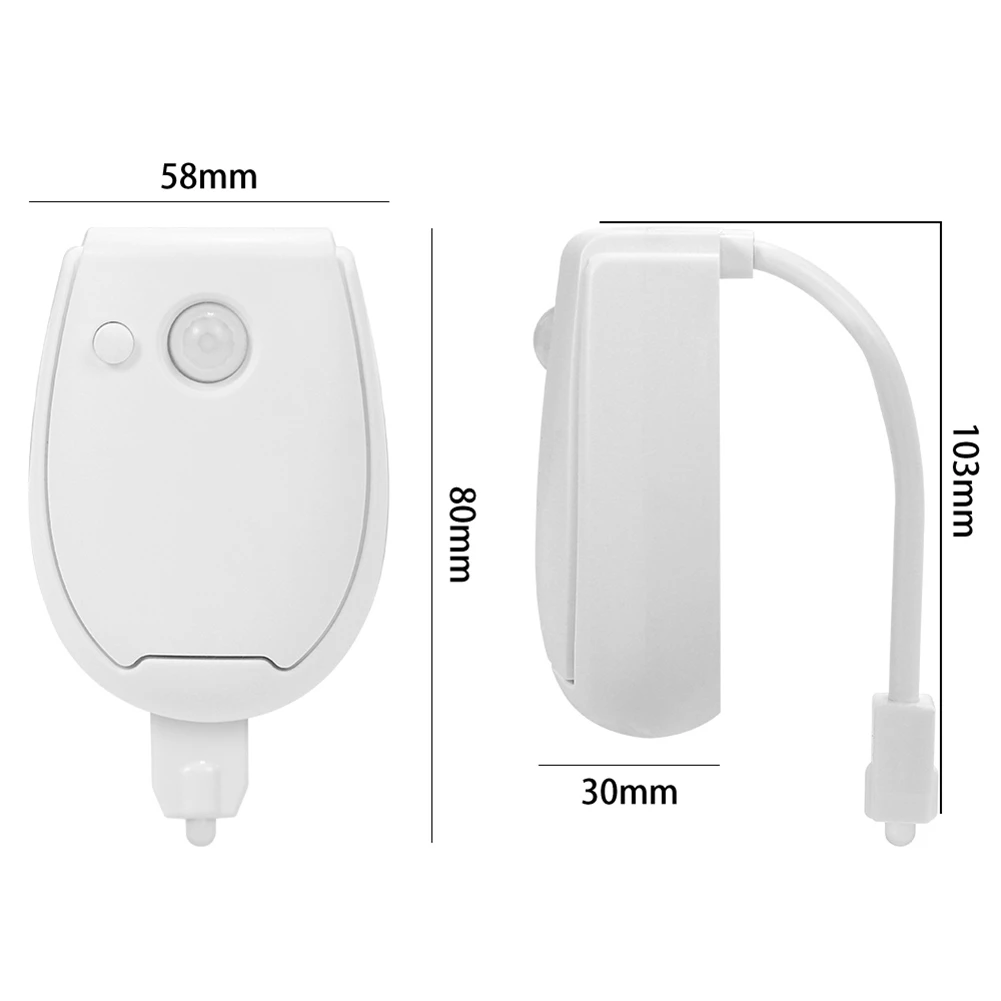 Sensor Toilet Seat Night Light Toilet Light Waterproof Backlight for Toilet Bowl LED Lamp WC Toilet Light