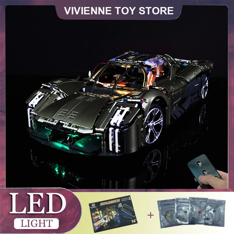 RC DIY LED Light Kit For LEGO GULY 10626 Sports Car Hypercar Building Block Set（Only LED Light,Without Blocks Model）