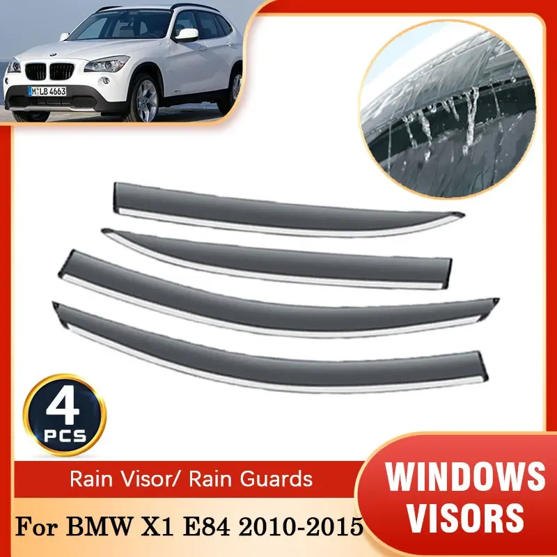 For BMW X1 E84 2010 2011 2012 2013 2014 2015 Window Visor Windshield Smoke Deflector Guards Awning Vent Cover Trim Accessories