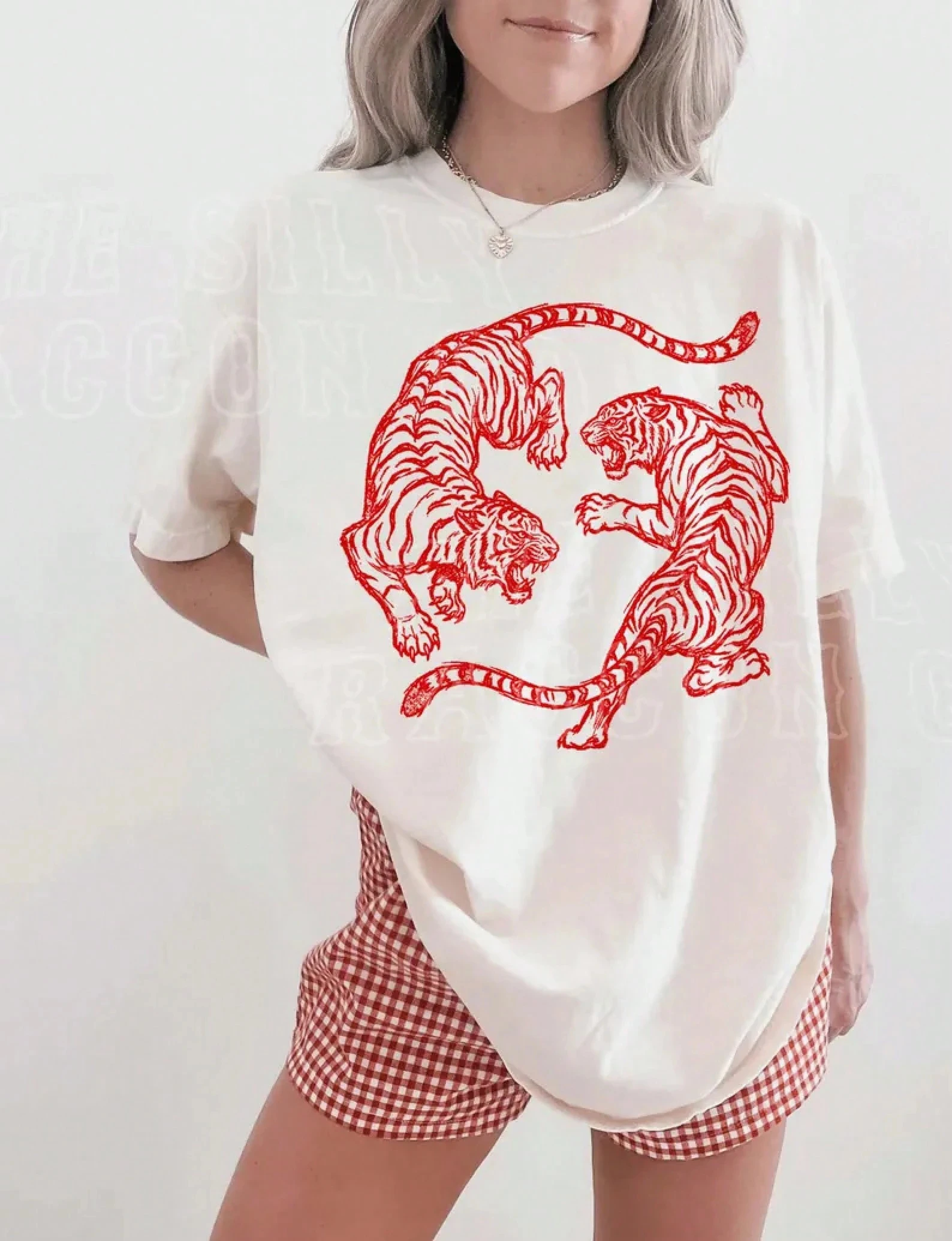 2026 Summer New Arrival Japanese Fighting Tiger Tattoo Graphic Tee Unisex Retro Vintage Animal Art Tiger Lover Casual Street