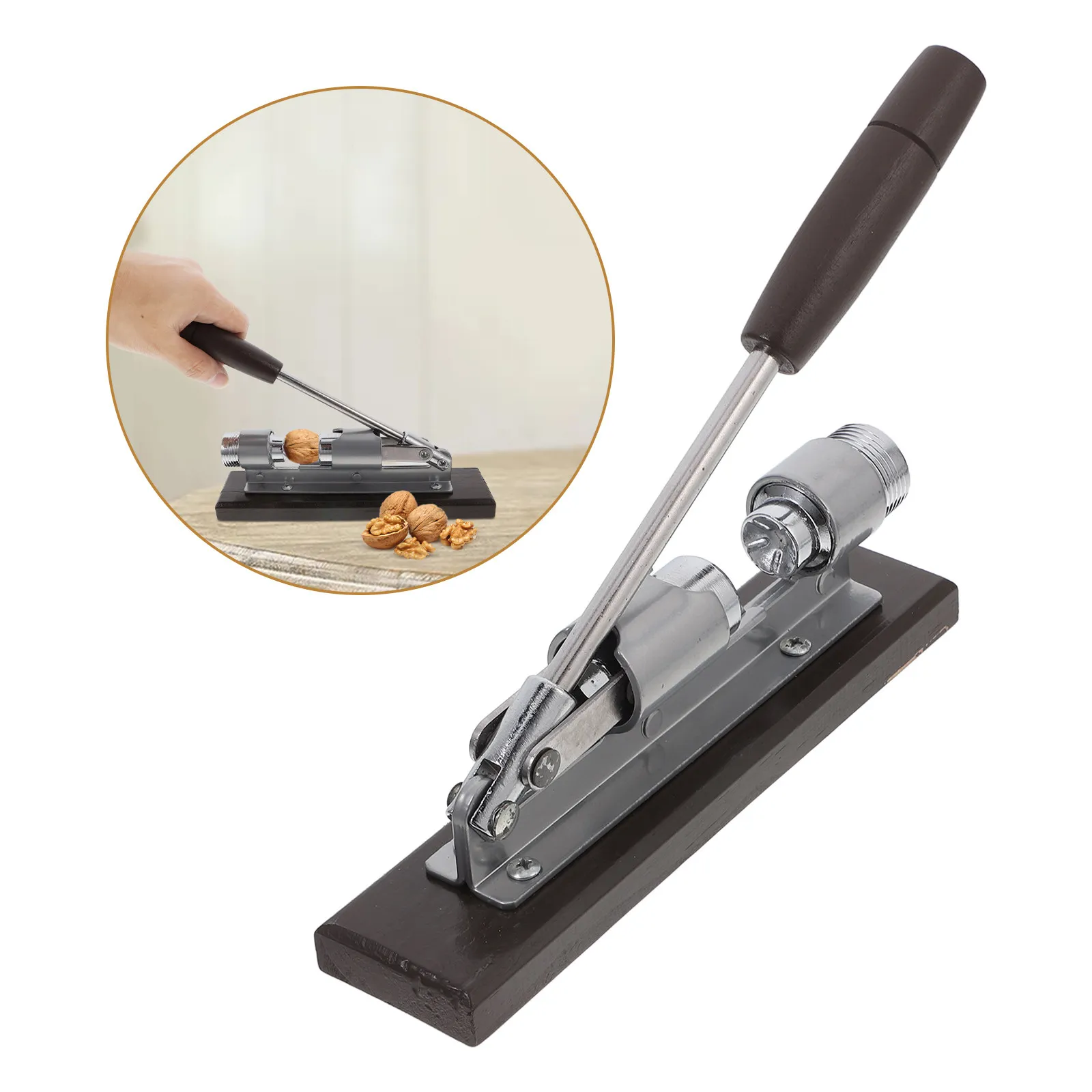 

Ручной орехокол из нержавеющей стали, усиленный, регулируемый, для грецких орехов, пекана, макадамии, каштанов. Идеально подходит для праздников.