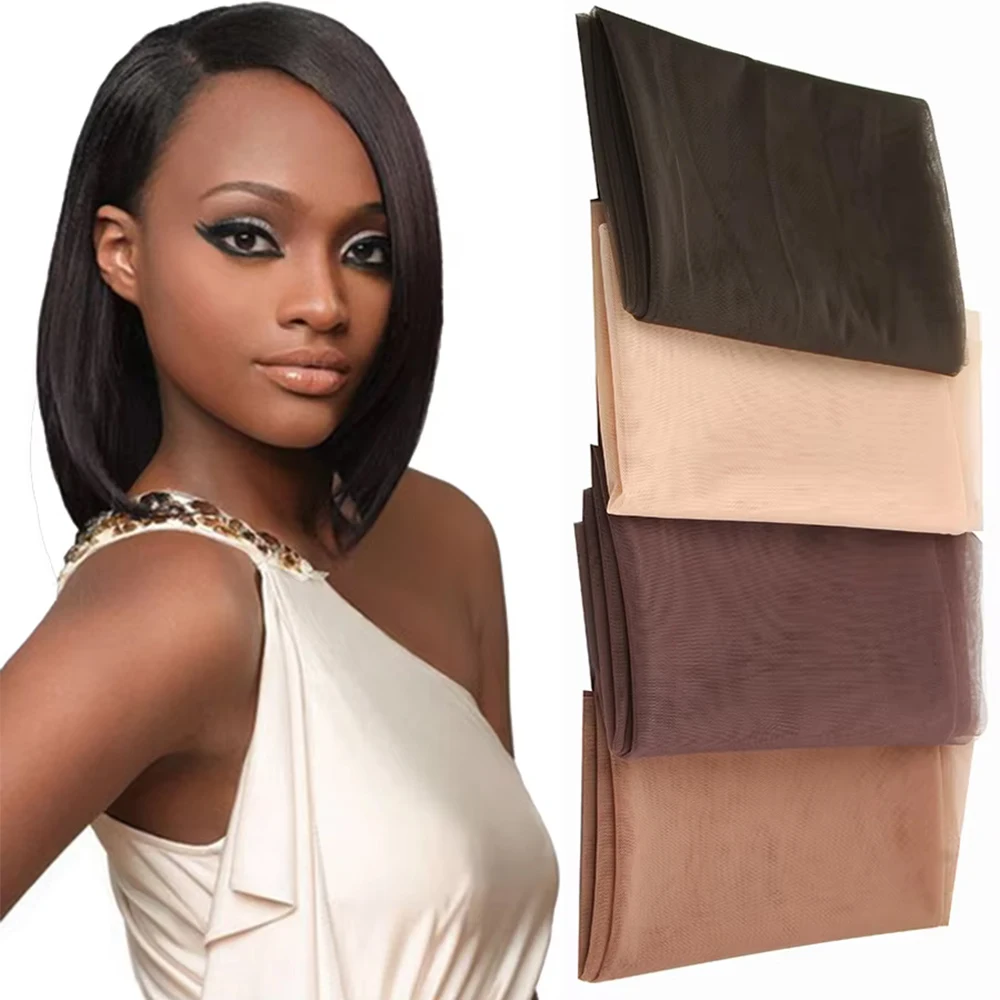 AliLeader Swiss Lace Hair Net for Wig Making Transparent Nude Frontal Closure 1/2 Yard Base for Wig Construction