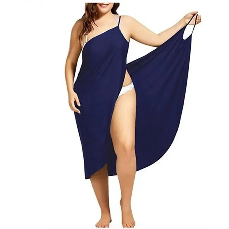 Vestido de mujer para mujer, vestidos de playa con tirantes, traje de baño cruzado con espalda descubierta y urdimbre, Vestido femenino