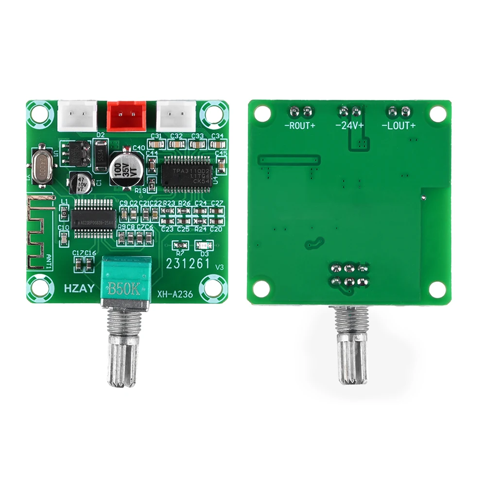 Digital Power Amplifier Board TPA3110D2 Bluetooth 5.0 Stereo Mini Digital Amplifier Module Dual Channel Class DC12-24V