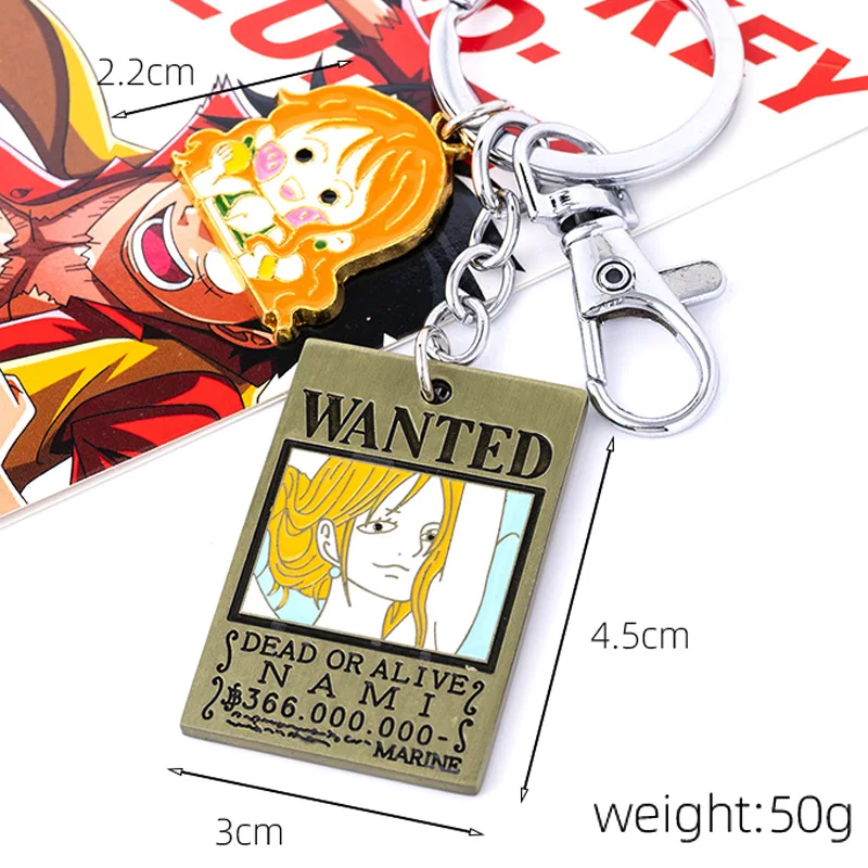 أنيمي قطعة واحدة سلاسل المفاتيح لوفي زورو نامي سانجي نيكو روبن الشكل المعادن Keyrings المعلقات اكسسوارات حلية هدايا الأطفال #6