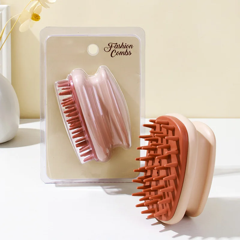 50Pcs Head Meridian Comb Clean Scalp Massage Comb Men And Women Household Silicone Shampoo Shampoo Brush