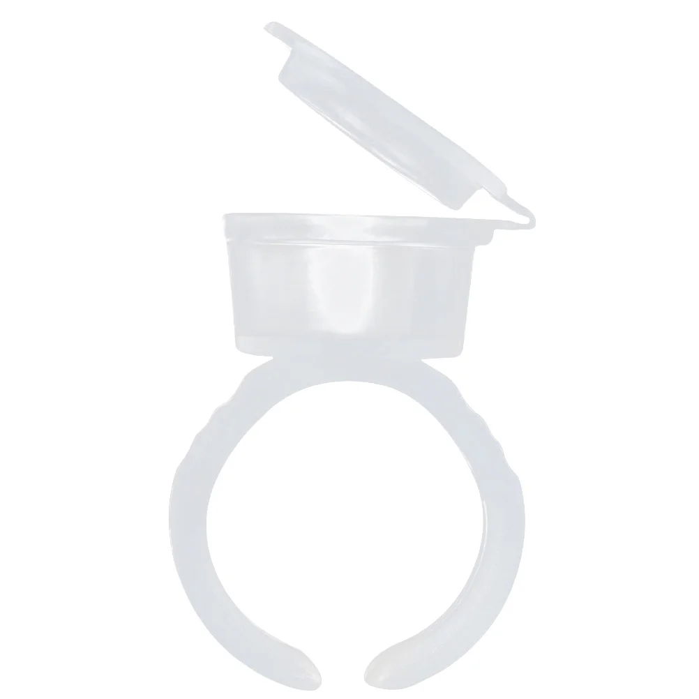 

50pcs Color Ink Caps Disposable Clear Pigment Containers For Eyebrow Tattooing Ink Cup Ring Holder Easy Clean Hygienic