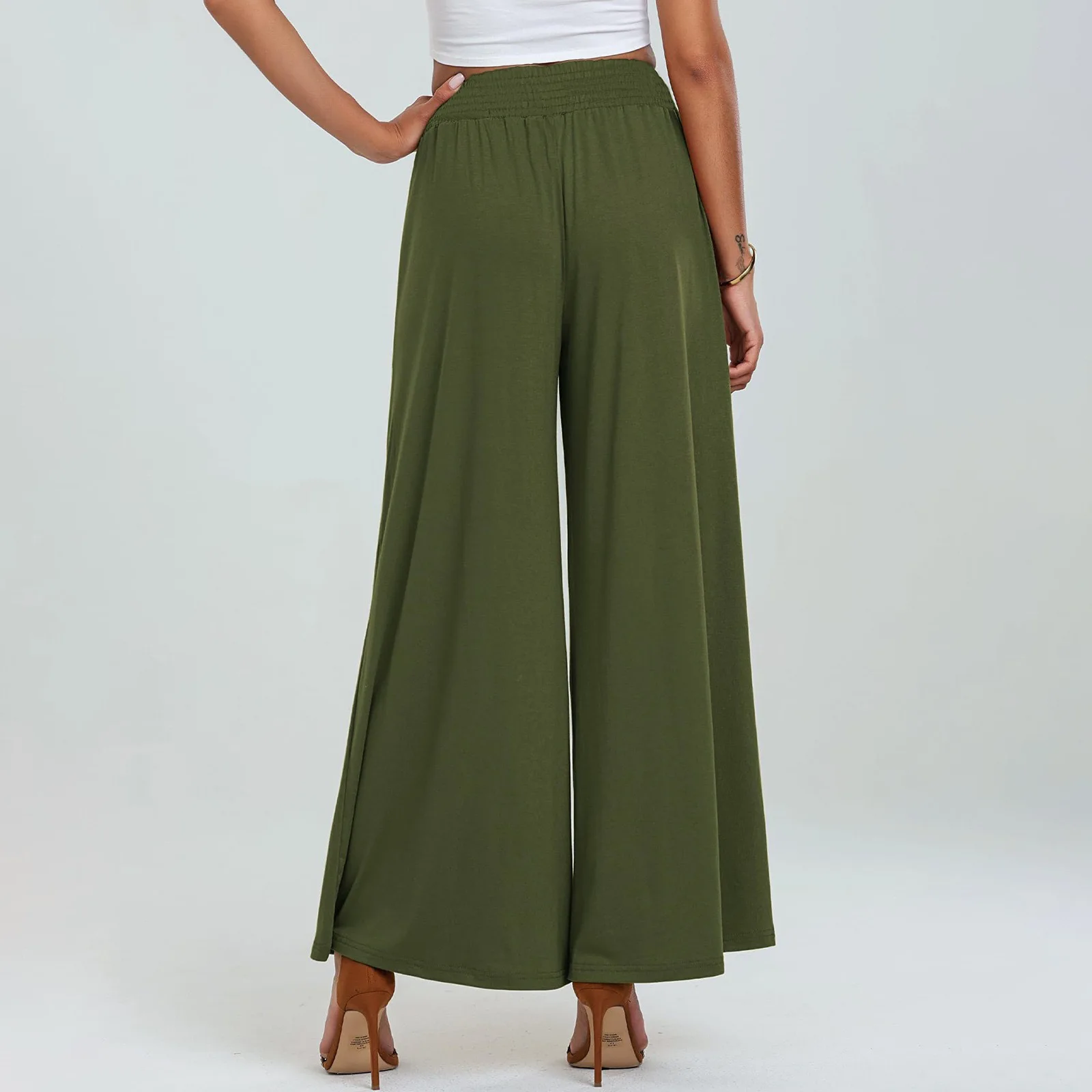 

High Waist Wide Leg Pants Sports Pants Casual Loose Pocket Hip Lift Slimming Pants Women